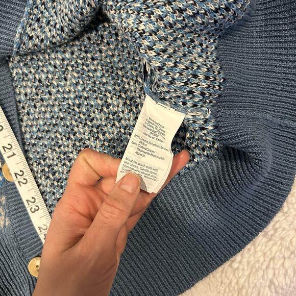 NWT J Crew Women’s Open Front Knit Crochet Cardigan 50% Linen 50% Cotton Size M - Picture 7 of 7